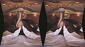 barmaid's tight japanese pussy grips hard during intense vr pounding session