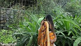 sexy indian bhabhi teases with huge natural tits seduction