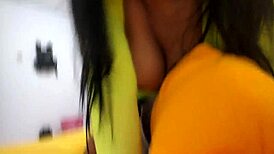 stepmom calls neighbor and stepson over to fuck her hard