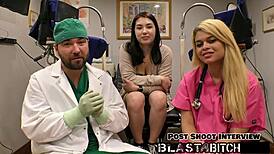 mina moon moans loud sucking huge cock bent over doggystyle twice