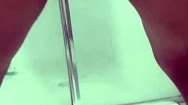 juicy teen asshole squirts bent over in bathroom mirror