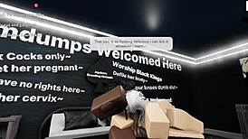 roblox cat girl bends over for thick black cock pounding