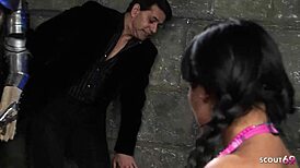 two busty milfs amanda aletta cosplay museum guards in wild mmff foursome deepthroat ride and cum