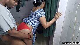 desi indian bhabhi gets horny neighbor boyfriend pounding big ass wife style