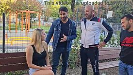 Christen Courtney takes 3-on-1 dp with deepthroat gagging ass-to-mouth rough pounding and cum swallow