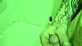 oh man rubbing my throbbing cock in and out of this steamy shower feels so damn good right now