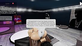 roblox cat girl bends over for thick black cock pounding