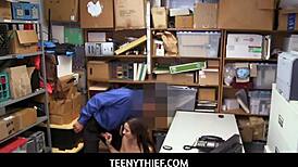 i- i got caught stealing now this petite teen shoplifter strips naked for guard... oh god