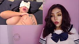 he spots his stepsis chilling and pumps two creampies deep inside her tight hole