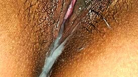 watch this latina milf's dripping wet pussy get creamy close-up pounding ending