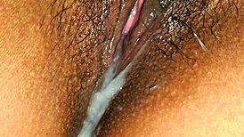watch this latina milf's dripping wet pussy get creamy close-up pounding ending