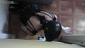 Fishnet Catsuit Milf Takes Gloryhole Cock Deep