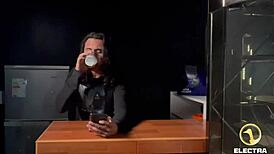 Curvy Peruvian redhead BBW slut rides cock with huge natural tits milking cum