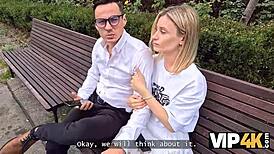 i'm that cute blonde getting picked up on street cheating for cash pov fuck