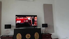 Fucking stepsis doggystyle while chilling on the couch!!