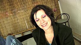 hey girl, wanna see me fuck this french milf's tight asshole bent over in stockings and heels?